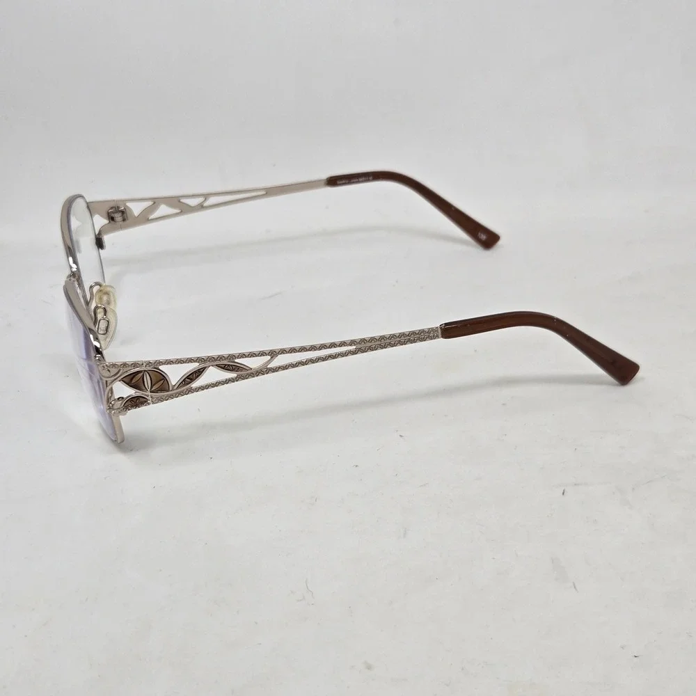 Sophia Loren M211 Zyloware Eyeglasses Frames Gold Brown Filigree 55-17-135